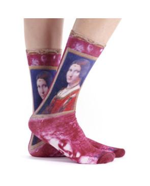 CHAUSSETTES-bambou-tableaux-et-oeuvre-d-art-illustre--leonard-de-vinci-la-ferroniére-renaissance-RUART04-profil