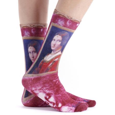 CHAUSSETTES-bambou-tableaux-et-oeuvre-d-art-illustre--leonard-de-vinci-la-ferroniére-renaissance-RUART04-profil