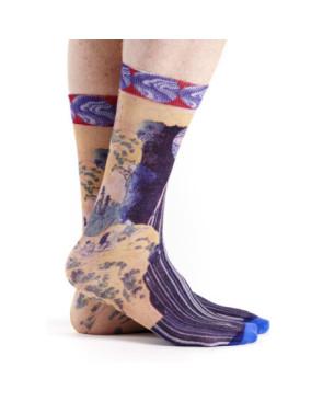 Chaussettes-bambou-ruban-rouge-oeuvre-et-tableau-illustre-estampe-hokusai-RUART12-face