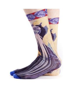  Chaussettes-bambou-ruban-rouge-oeuvre-et-tableau-illustre-estampe-hokusai-RUART12-profil