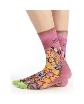 Chaussette-bambou-ruban-rouge-oeuvre-tableaux-célébres-gustave-klimt-le-baiser-RUART17-profil