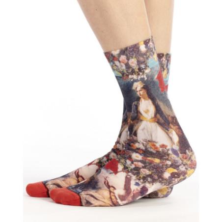 Chaussettes-bamabou-peinture-célébre-Eugene-Delacroix-la-Gréce-RUART18-