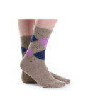 Chaussettes Laine et Cachemire Intarsia Fil de Joie