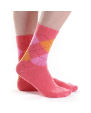 Chaussettes Laine et Cachemire Intarsia Fil de Joie