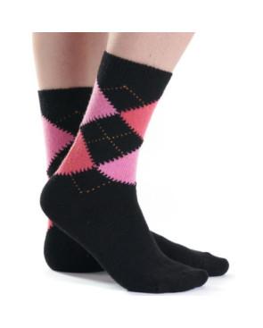 Chaussettes-laine-et-cachemire-intrasia-NOIRE-roses-rouges-CACH003-NOIR