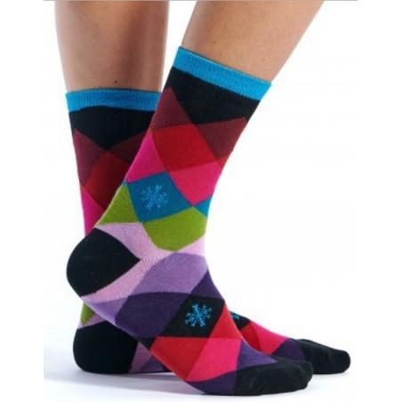 chaussettes-ruban-rouge-étoiles-losanges-couleurs-RUBA019