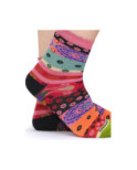 Chaussettes Ruban Rouge Patchwork cachemire