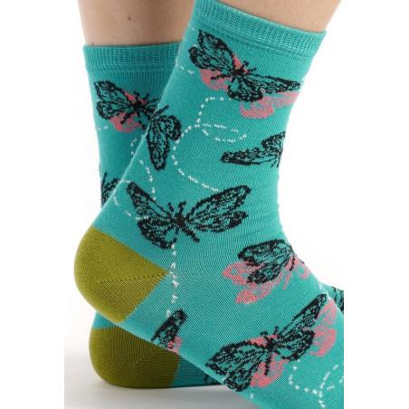 Chaussettes Ruban Rouge Papillons Sasakia