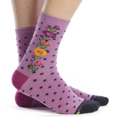 chaussettes-ruban-rouge-parme-fleurs-plumetis-RUBA038