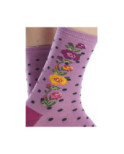 Chaussettes Ruban Rouge Lilas Plumetis
