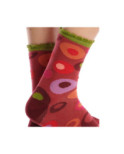 Chaussettes Ruban Rouges Bubbles bordeaux