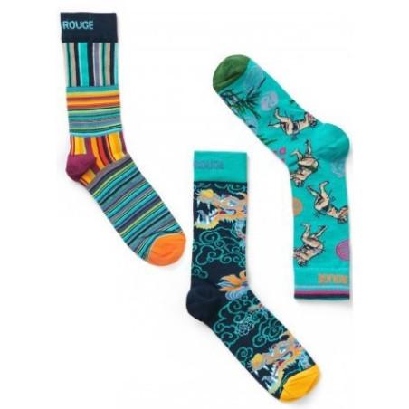Lot-de-3-paires-de-chaussettes-japons-Homme-ruban-rouge