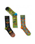 Coffret de 3 paires de Chaussettes Ruban Rouge Théme Africain