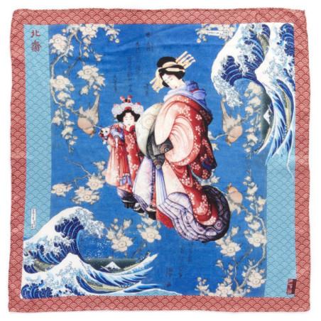 Foulard imprimé Œuvre D'Hokusai