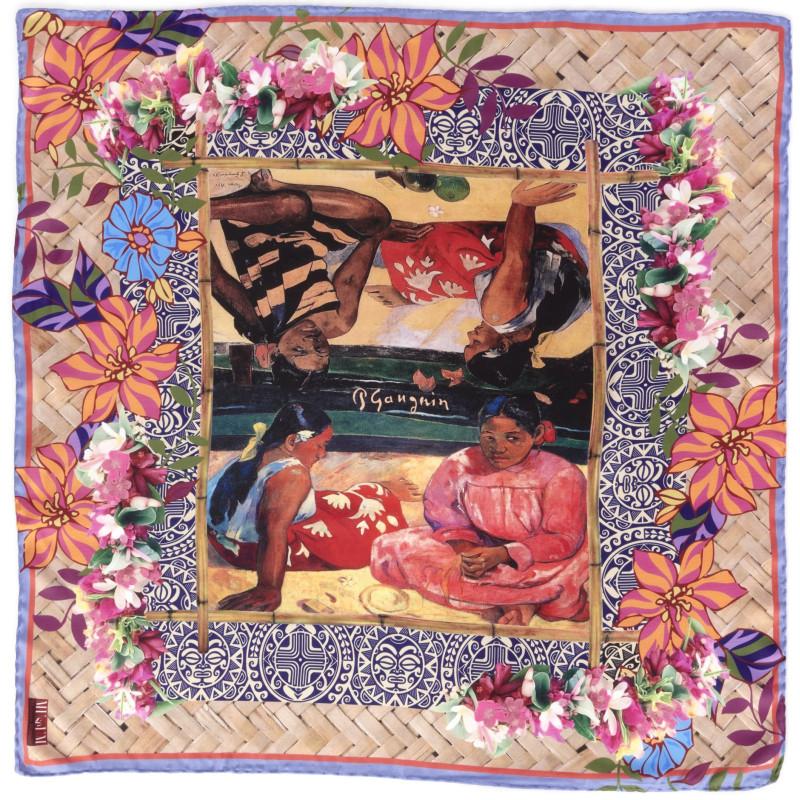 Foulard Imprimé Œuvre de Gauguin Iles Fleuries
