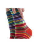 Chaussettes Fil de Joie Multi Rayures Rouges