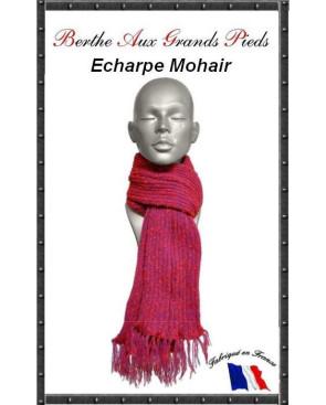  Echarpe Mohair Berthe Aux grands Pieds fushia
