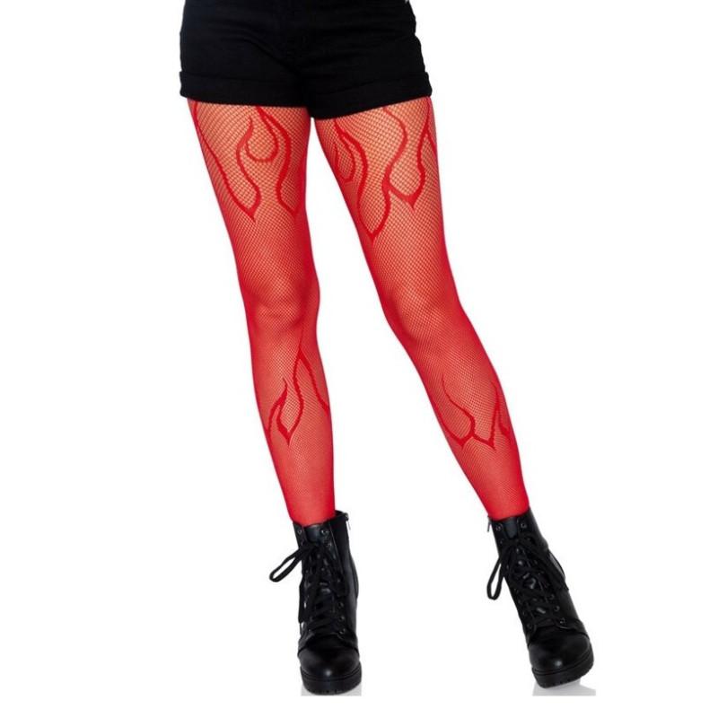 Collant Resille Flammes Rouges