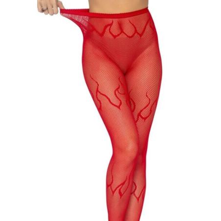Collant Resille Flammes Rouges