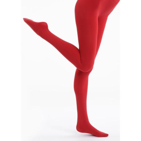 Collant Opaque Rouge Fil de Joie