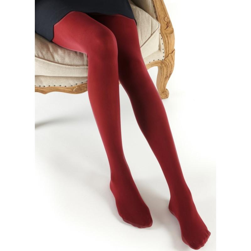 Collant Opaque bordeaux Fil de Joie