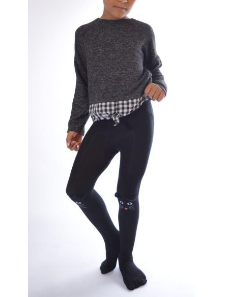 Collant chaton coton enfant