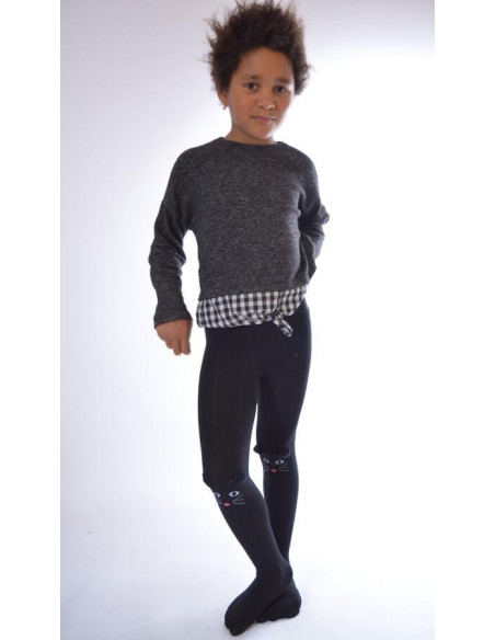 Collant chaton coton enfant