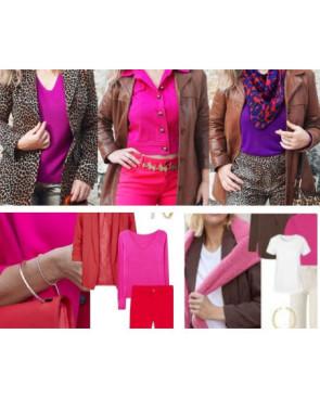 Collant Opaque Magenta Fil de Joie
