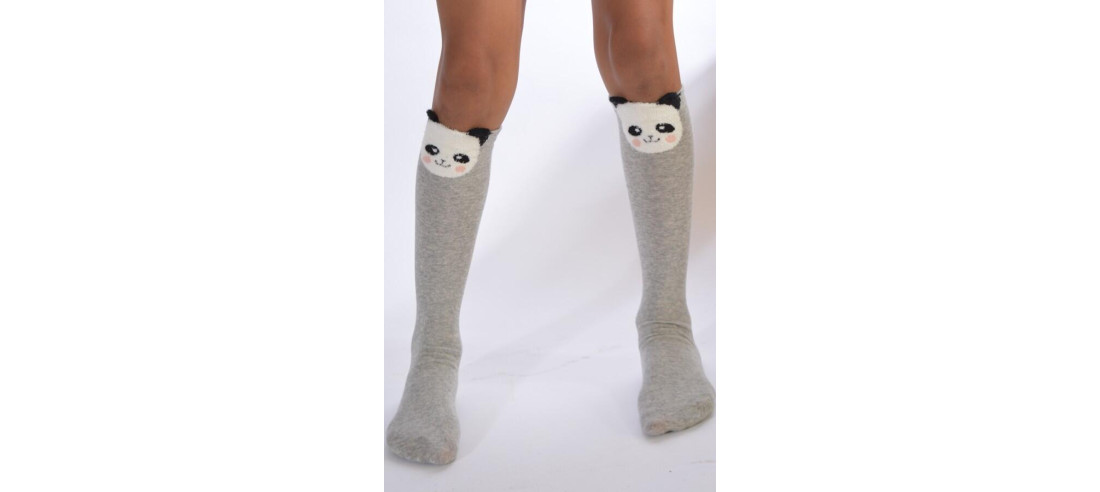 Chaussettes Chats Gris