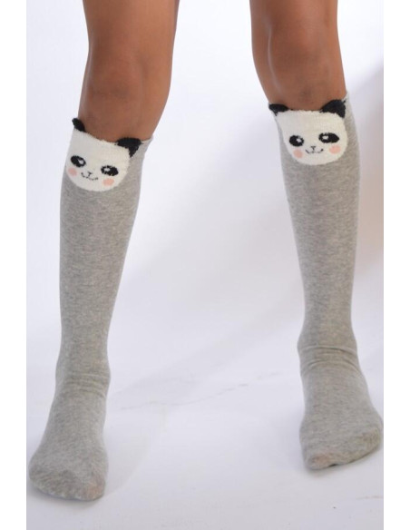 Chaussettes Chats Gris