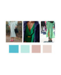 Collant opaque Bleu Vert Fil de Joie