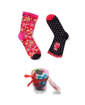 Pot de Chaussettes Ludique Ruban Rouge Matriochka