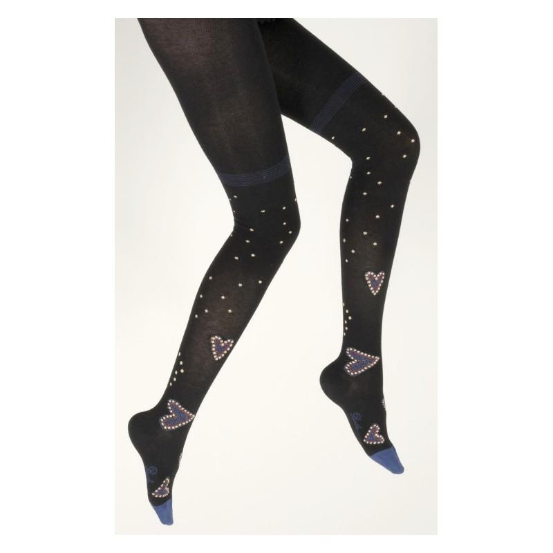 Collant Berthe aux grands Pieds hiver Coeurs
