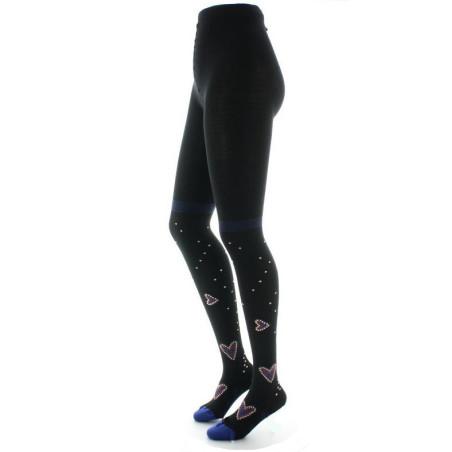 Collant Berthe aux grands Pieds hiver Coeurs