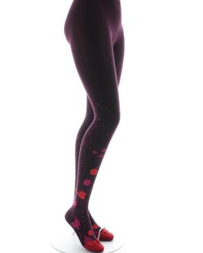 Collant Berthe aux grands Pieds hiver Bordeaux Fleuris