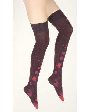  Jambière-berthe-aux-grands-pieds-bordeaux-bouquet-fleuris