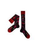 Mi bas Berthe aux grands Pieds Bouquets roses Fleuries