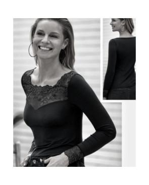 T-shirt-ML-GRETA-Modal-1045280-noir-avant