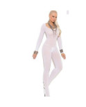 Collant combinaison opaque blanc