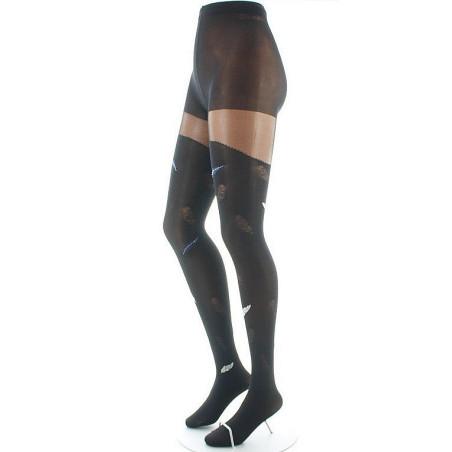 Collant Lycra Berthe aux grands Pieds noir Plumes Grises