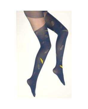 Collant-Lycra-Berthe-aux-grands-pieds-mariner-plume-jaunes-avant