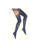 Collant Lycra Berthe aux grands Pieds marine plumes Jaunes