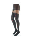 Collant Lycra Berthe aux grands Pieds noir plumes rouges
