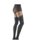 Collant Lycra Berthe aux grands Pieds noir plumes rouges