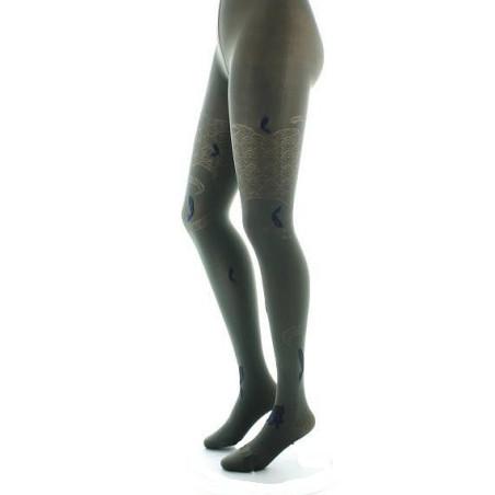 Collant Lycra Berthe aux grands Pieds Kaki Vagues Marine