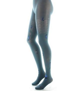 Collant Lycra Berthe aux grands Pieds pétrole Vagues Bleus