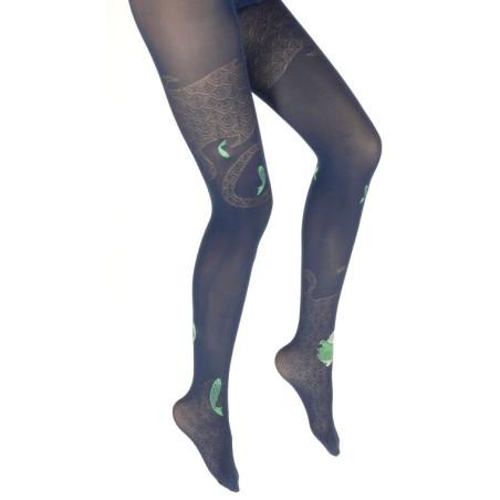 Collant-Lycra-Berthe-aux-grands-pieds-Vagues-et-poissons-marine-vert-profil