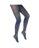 Collant Lycra Berthe aux grands Pieds marine vagues et poissons Verts