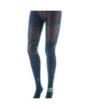 Collant Lycra Berthe aux grands Pieds marine vagues et poissons Verts