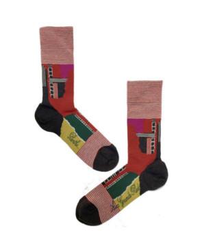 Chaussettes Berthe aux grands Pieds Hiver Art Cubisme